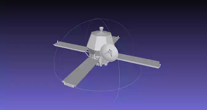Mariner 9 Mars Probe Basic Printable Model 3D print model