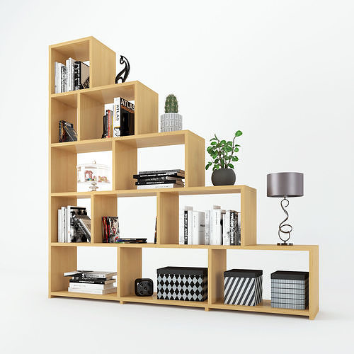 Shelf Staircase Decoration 3D model