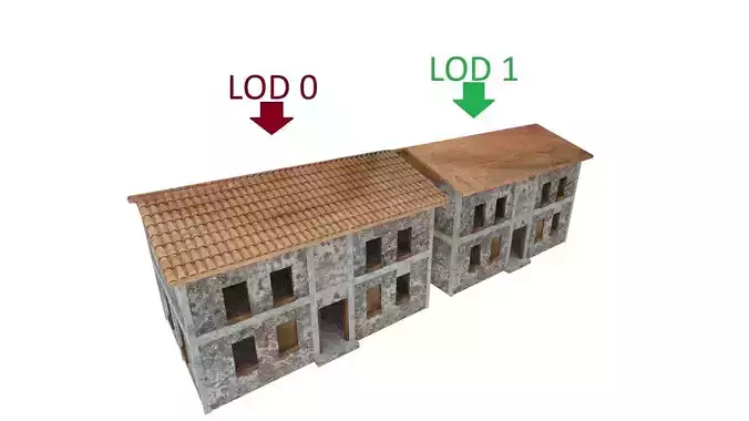 Abandoned  building station 3 models post apocaliptic scenaries