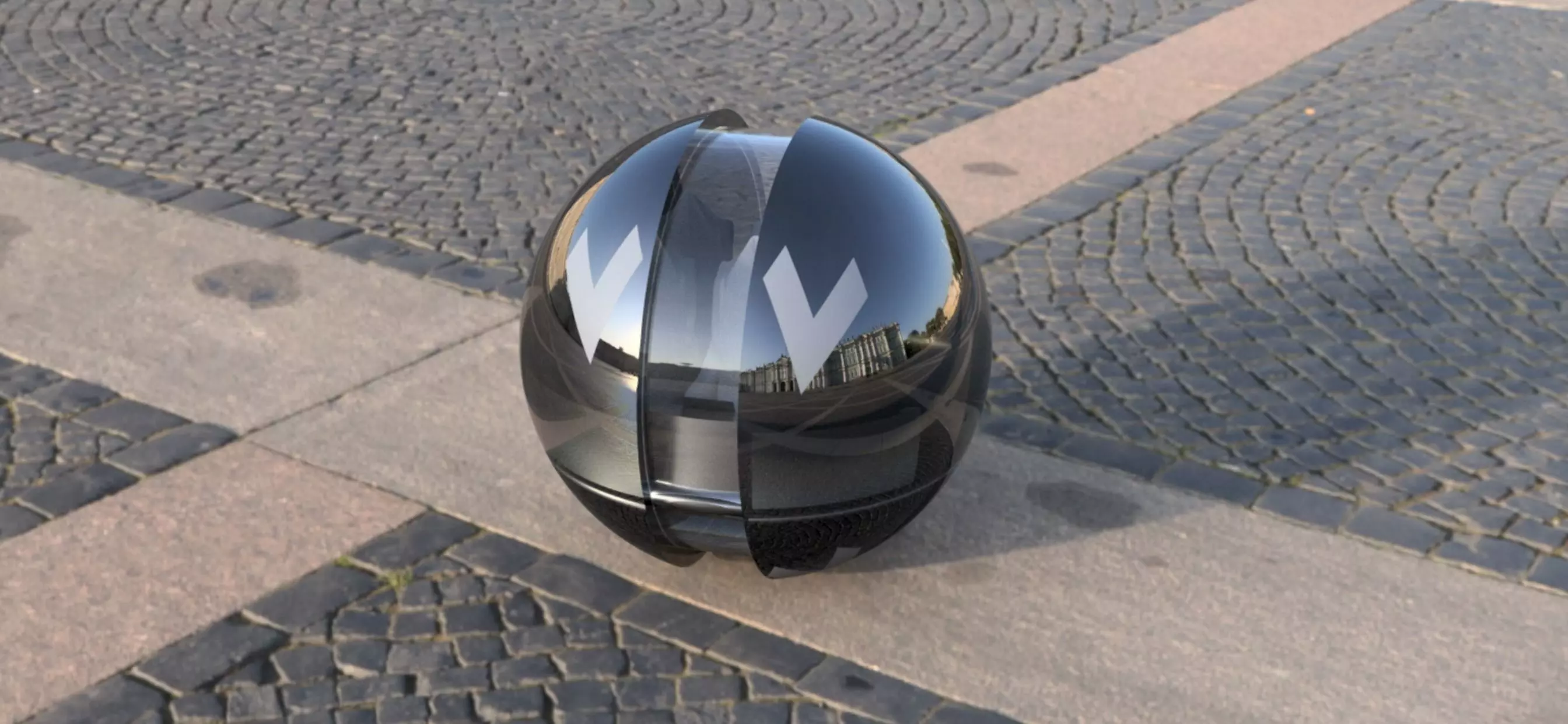 Sphere for possible future Transportation Low-poly 3D model_0