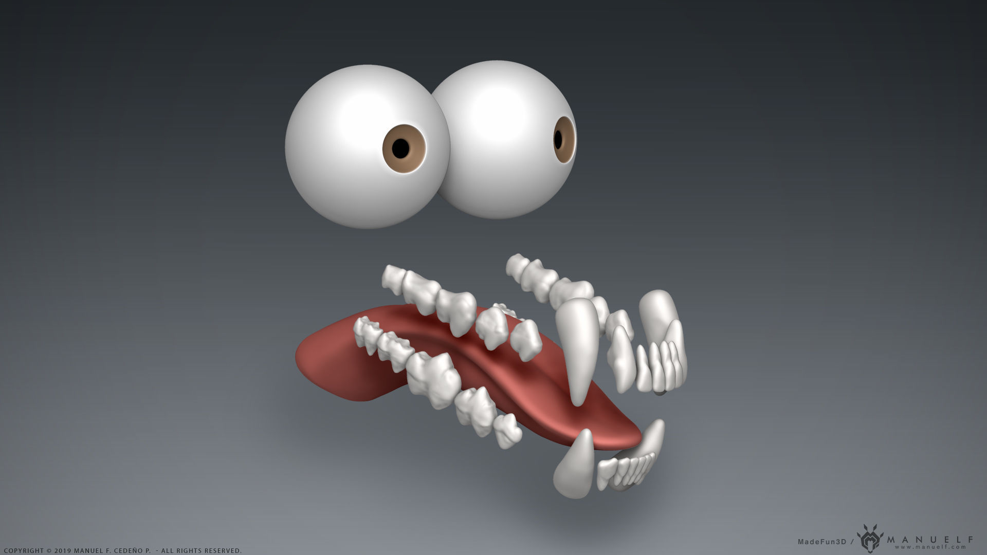 Stylized Cartoon Dog Low-poly 3D model_12