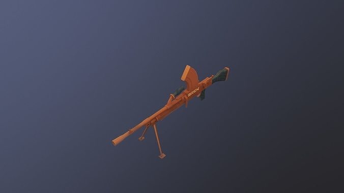 Bren Rust Low Poly Mobile Game Ready model Low-poly 3D model