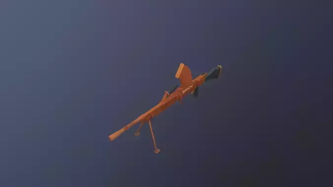 Bren Rust Low Poly Mobile Game Ready model Low-poly 3D model