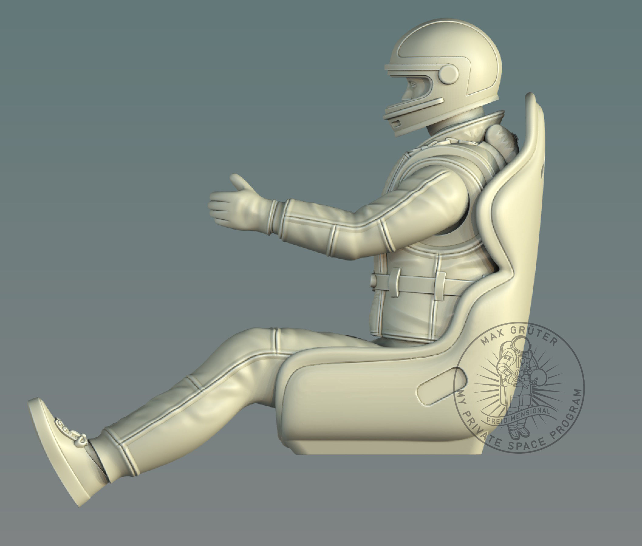RC Racing Boat Pilot 3D print model_3