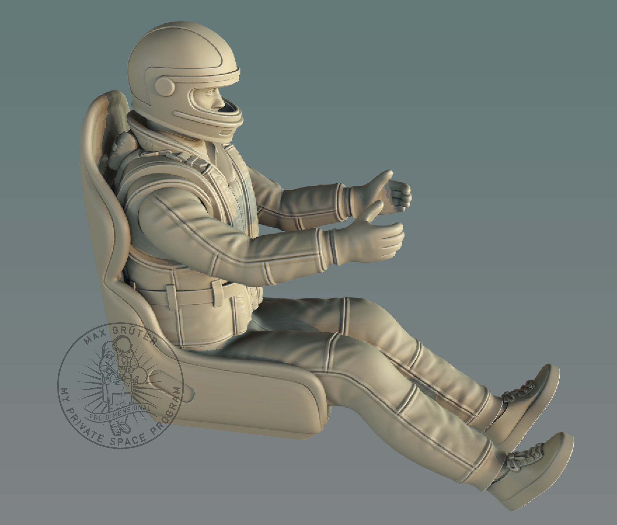 RC Racing Boat Pilot 3D print model_2