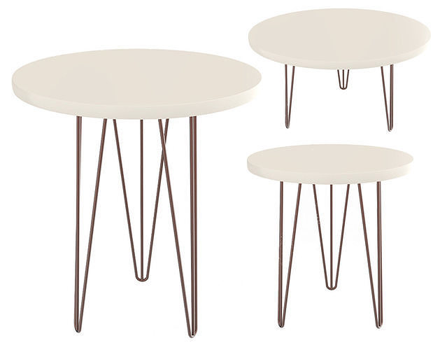 Evolution Collection round table with hairpin legs 