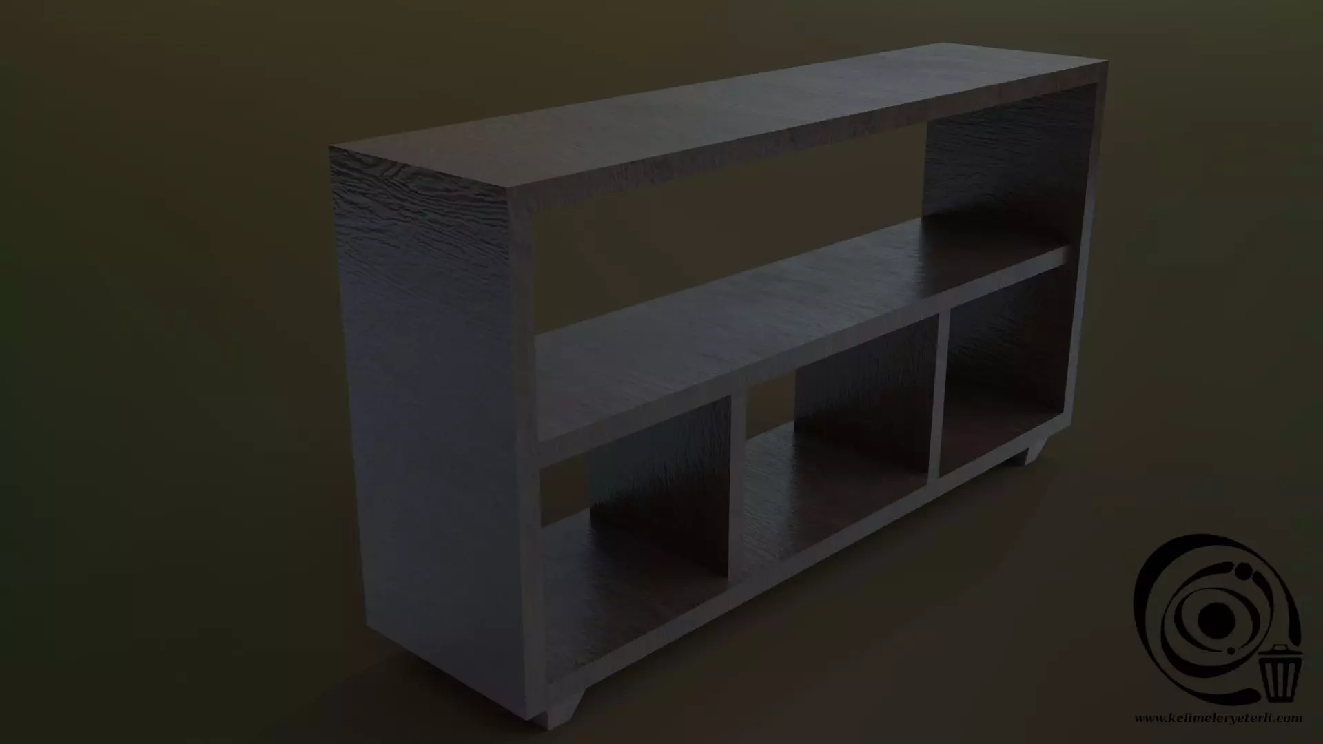 Console Table 01 Low-poly 3D model_0