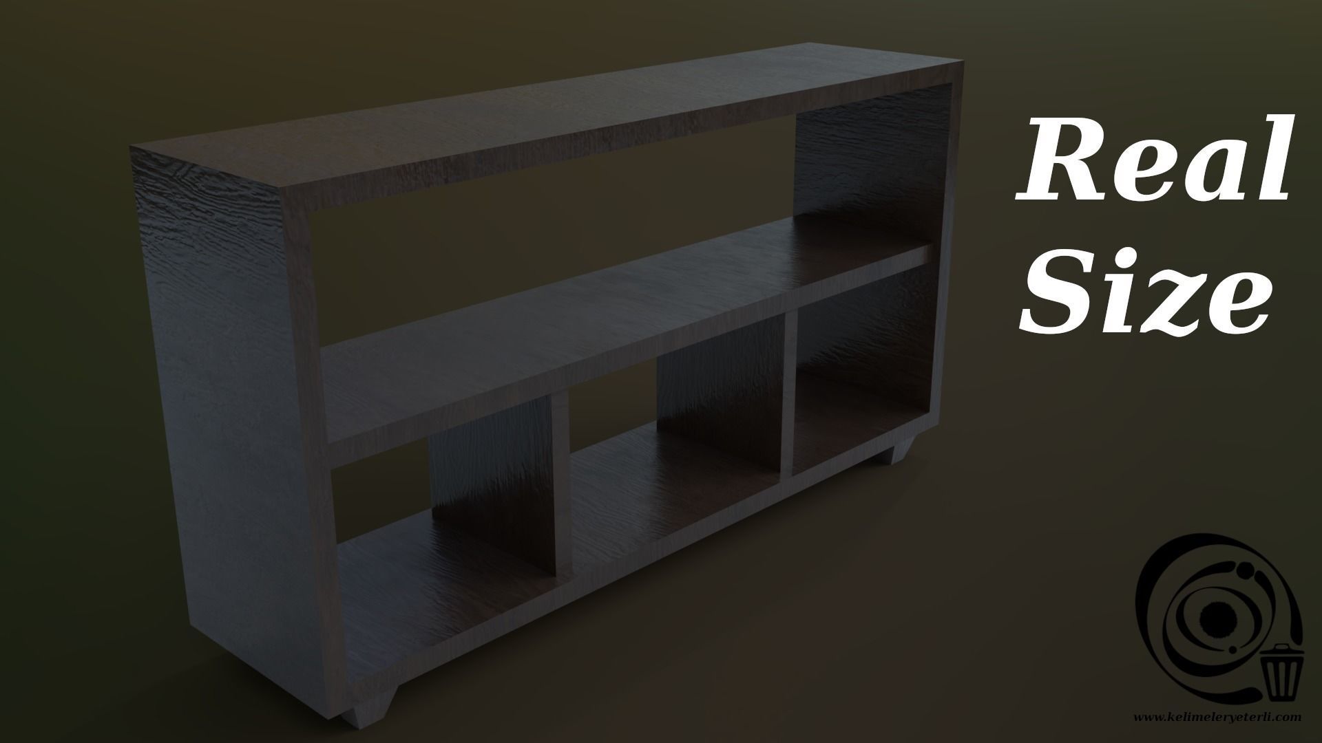 Console Table 01 Low-poly 3D model_3
