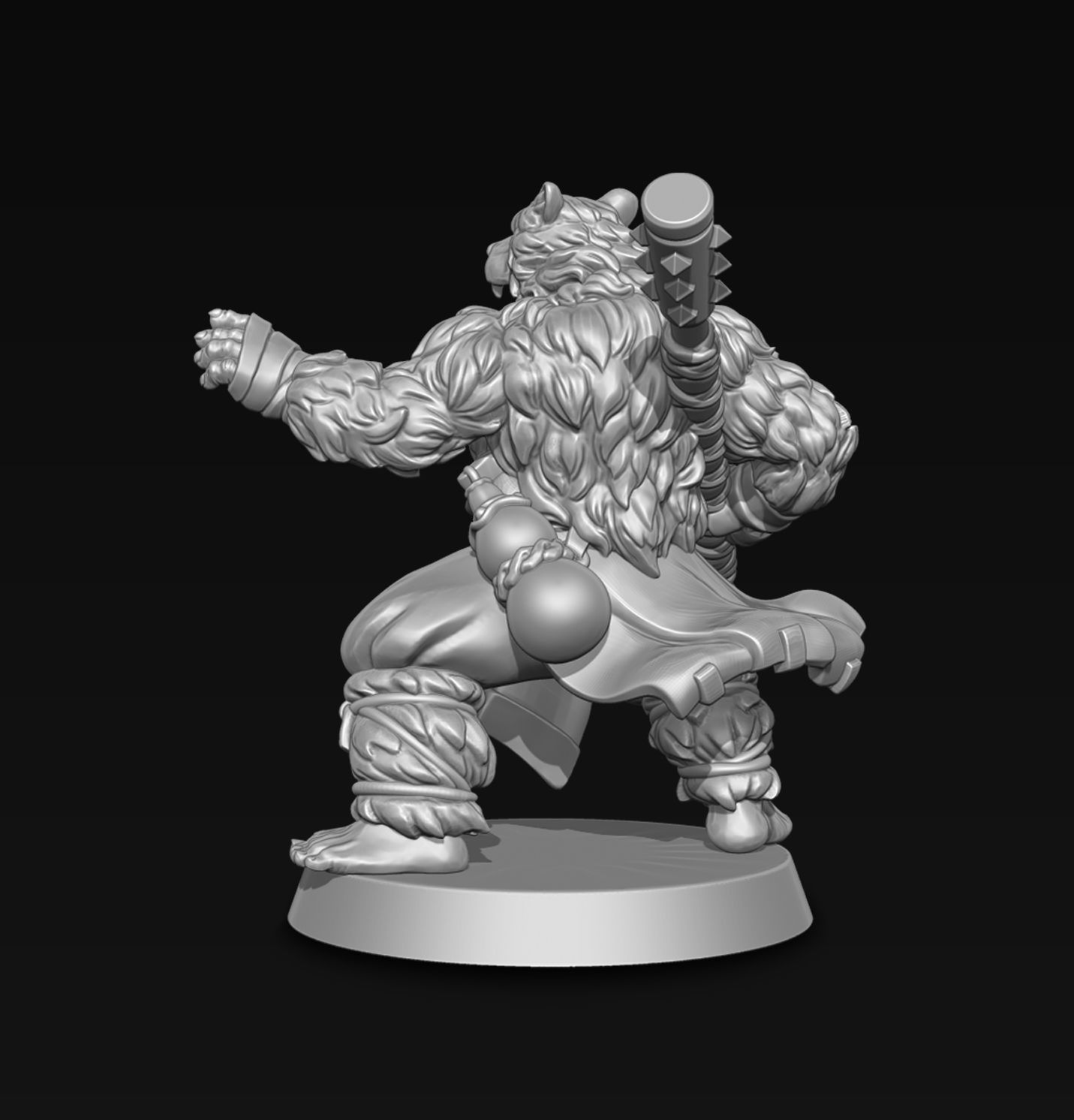 Orc Monk 3D print model_2