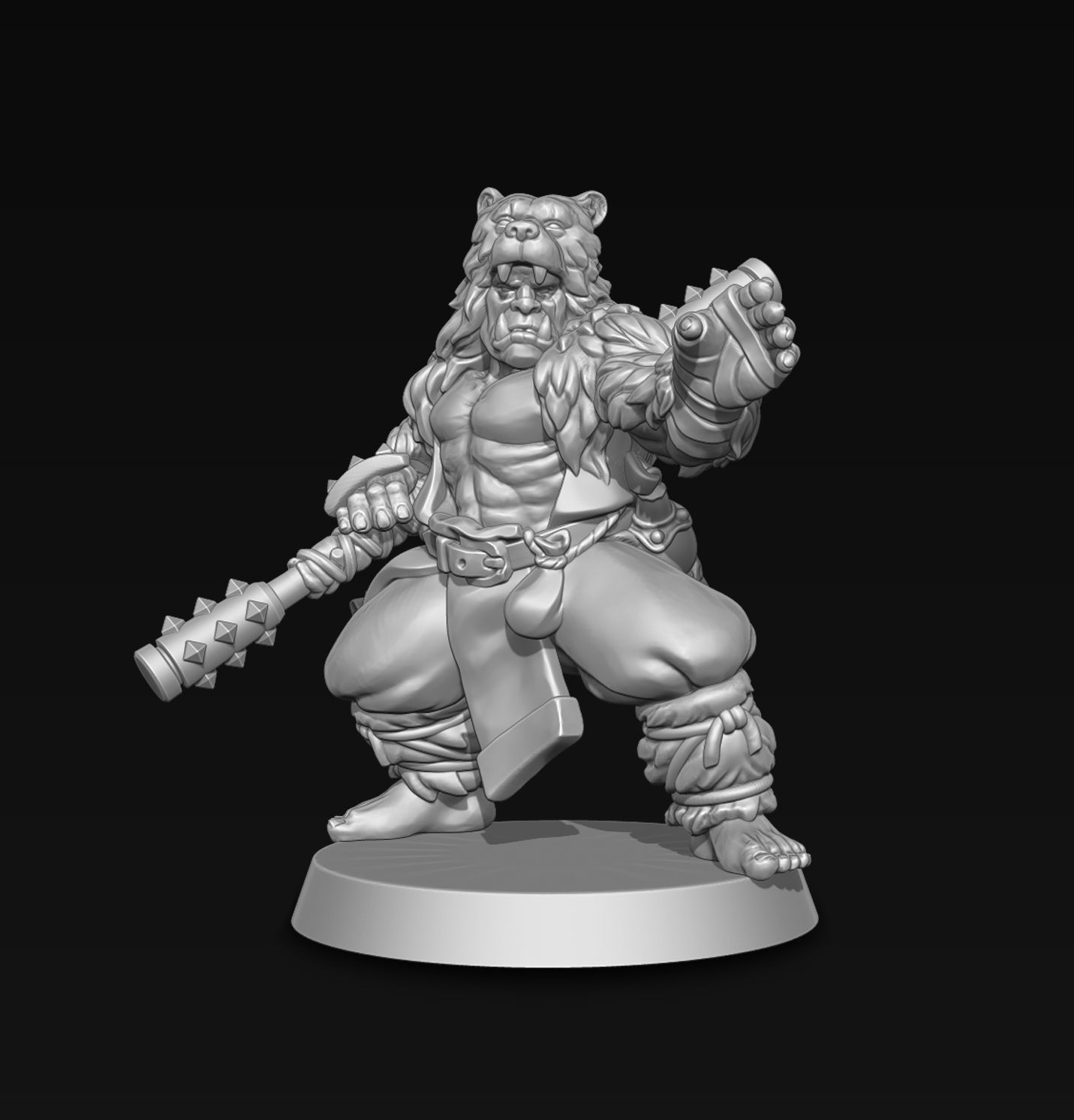 Orc Monk 3D print model_1