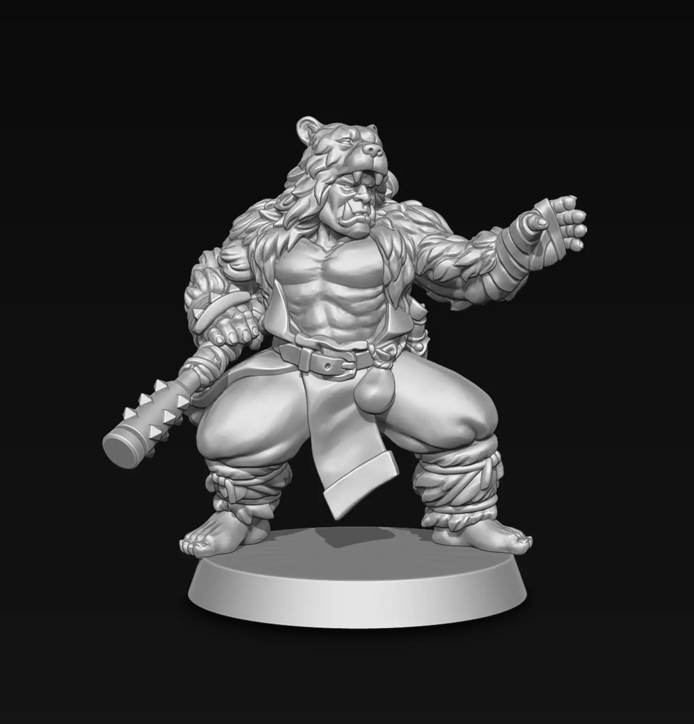 Orc Monk 3D print model_0
