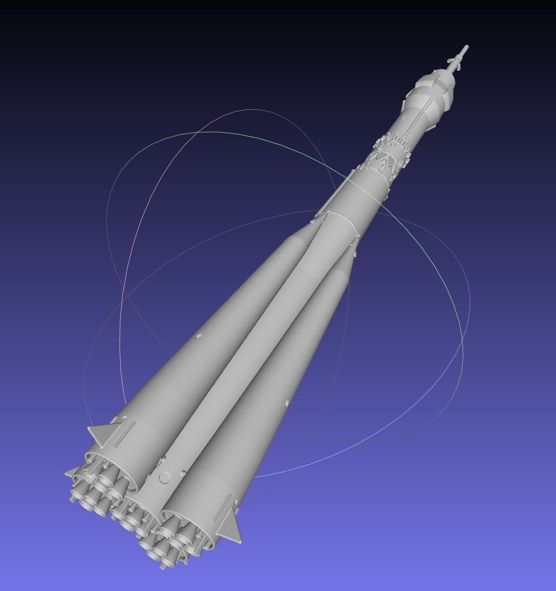 Soyuz Rocket Printable Model 3D print model_2