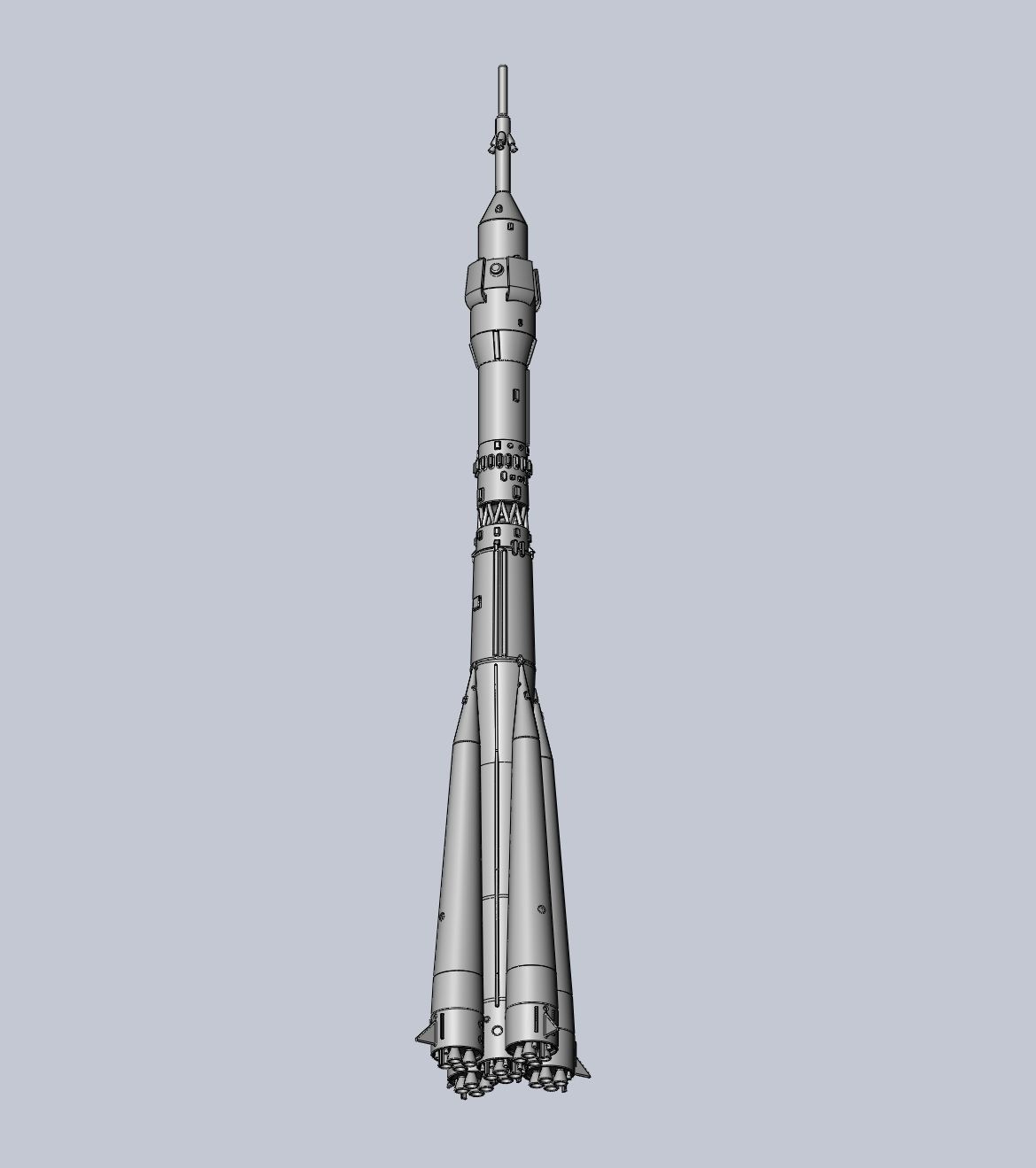 Soyuz Rocket Printable Model 3D print model_7