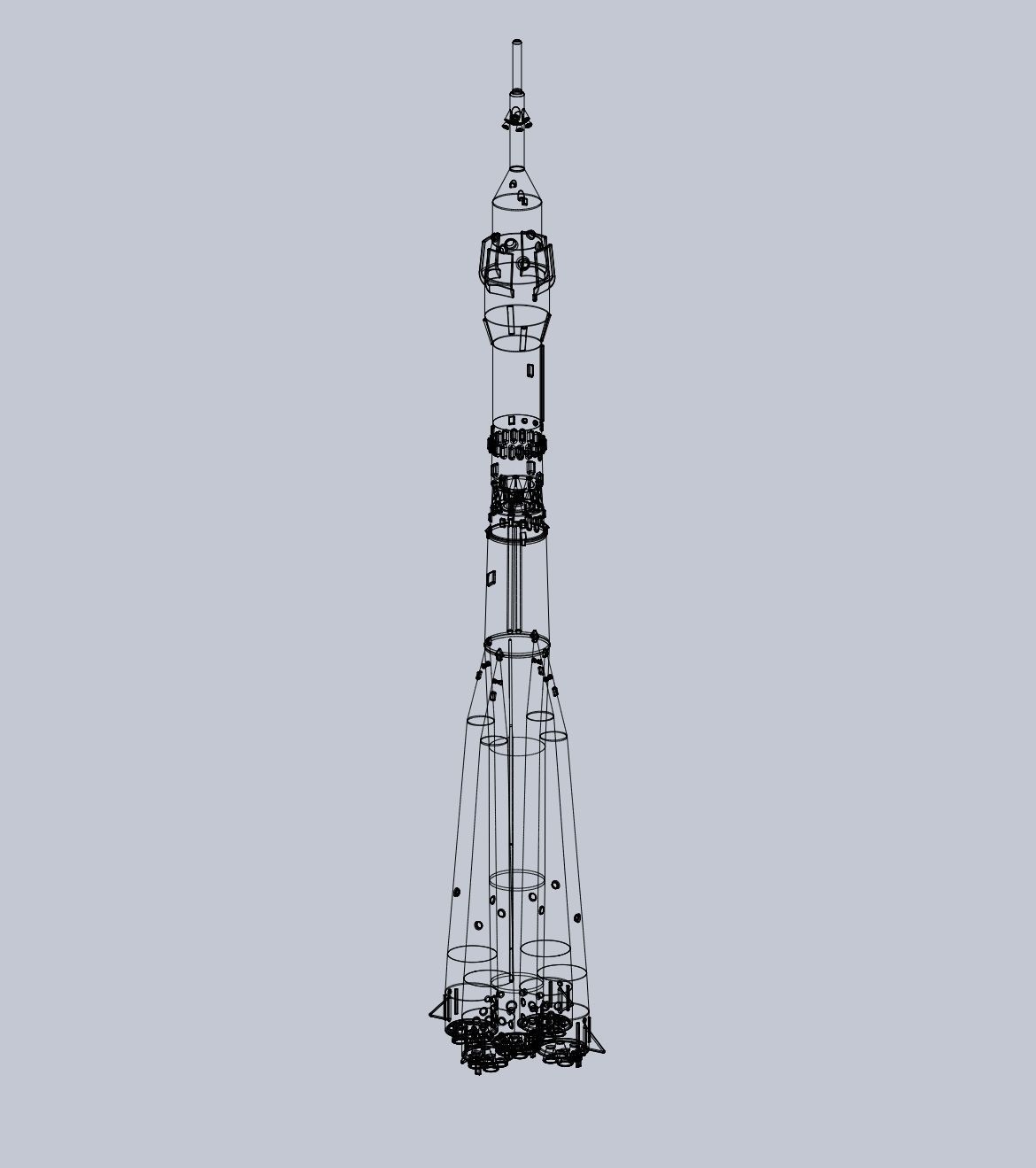 Soyuz Rocket Printable Model 3D print model_6
