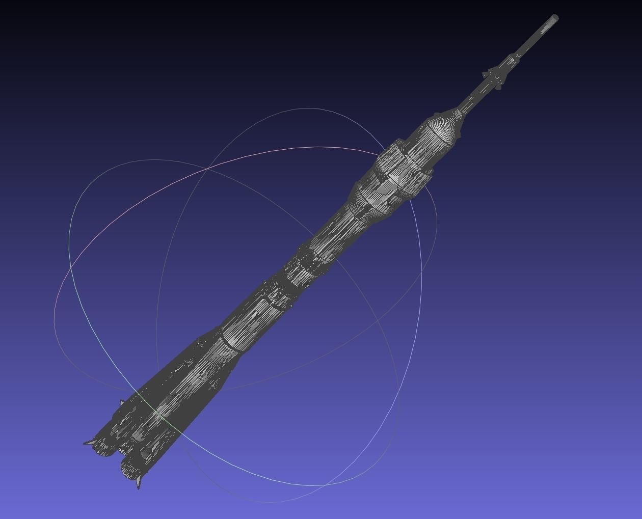Soyuz Rocket Printable Model 3D print model_1
