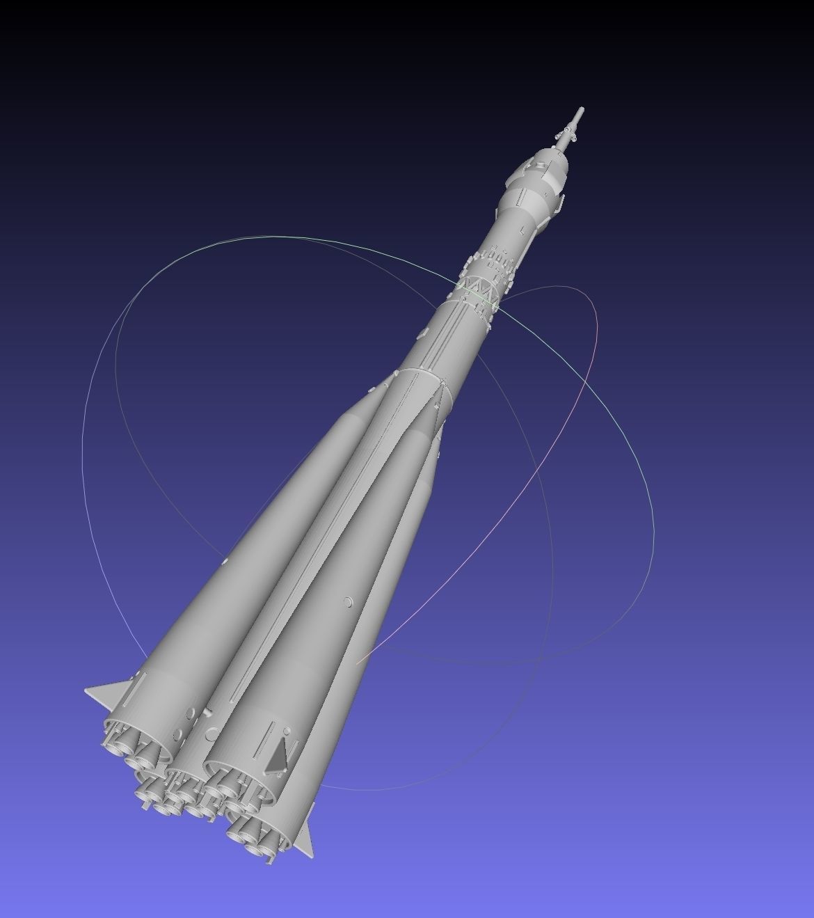 Soyuz Rocket Printable Model 3D print model_11