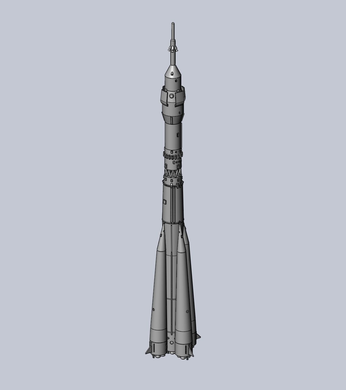 Soyuz Rocket Printable Model 3D print model_8