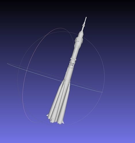 Soyuz Rocket Printable Model 3D print model