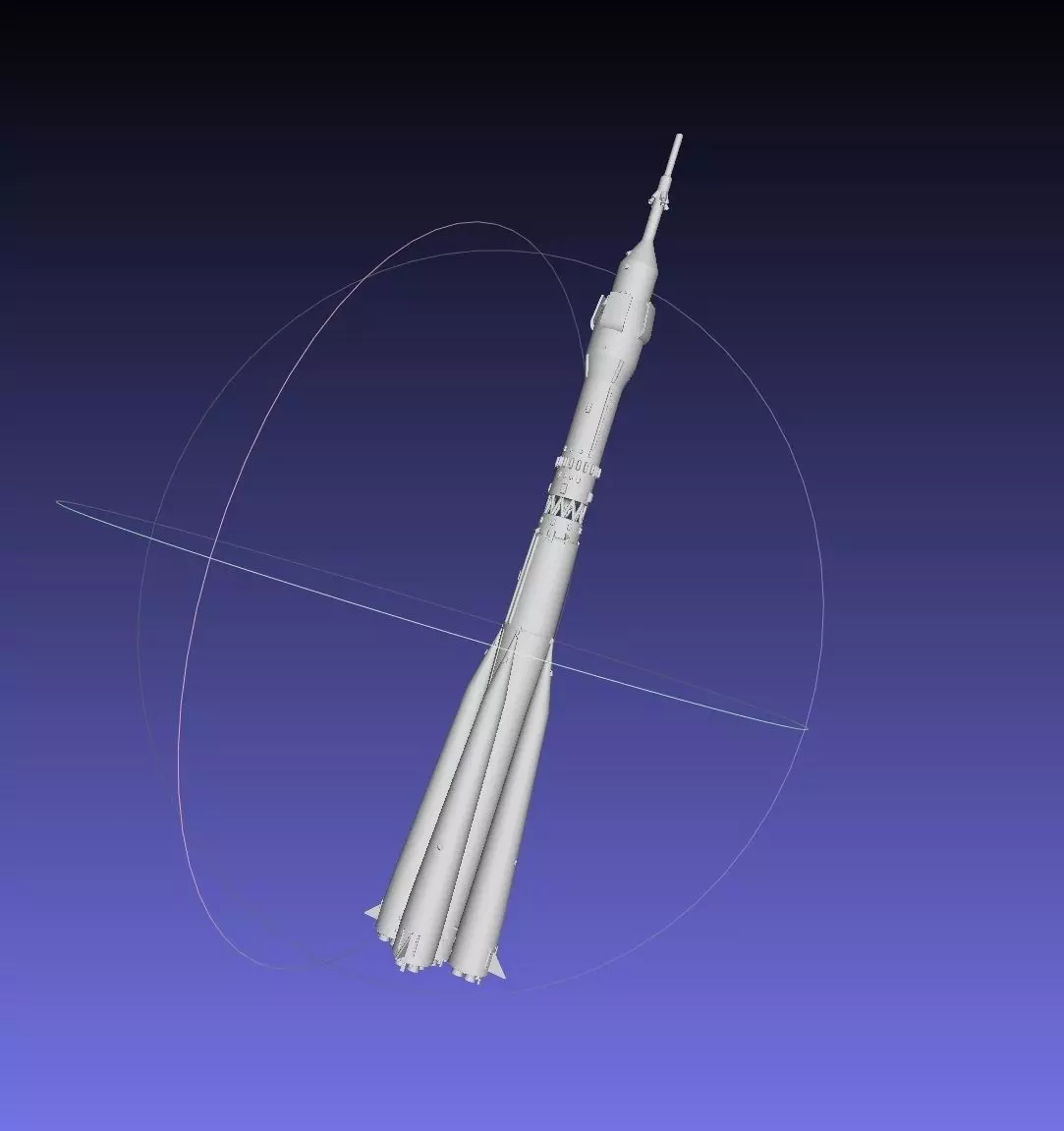 Soyuz Rocket Printable Model 3D print model_0