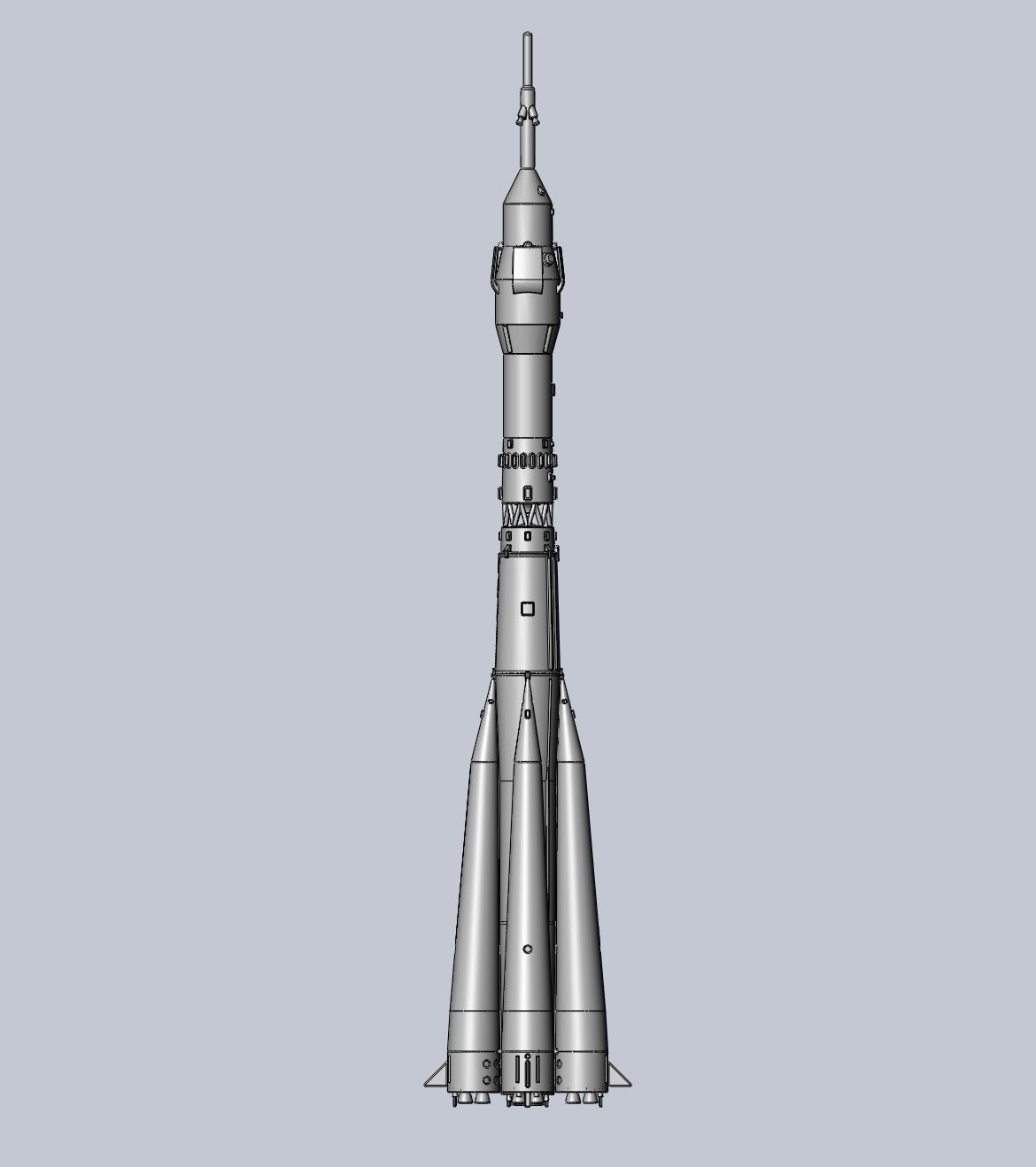 Soyuz Rocket Printable Model 3D print model_21