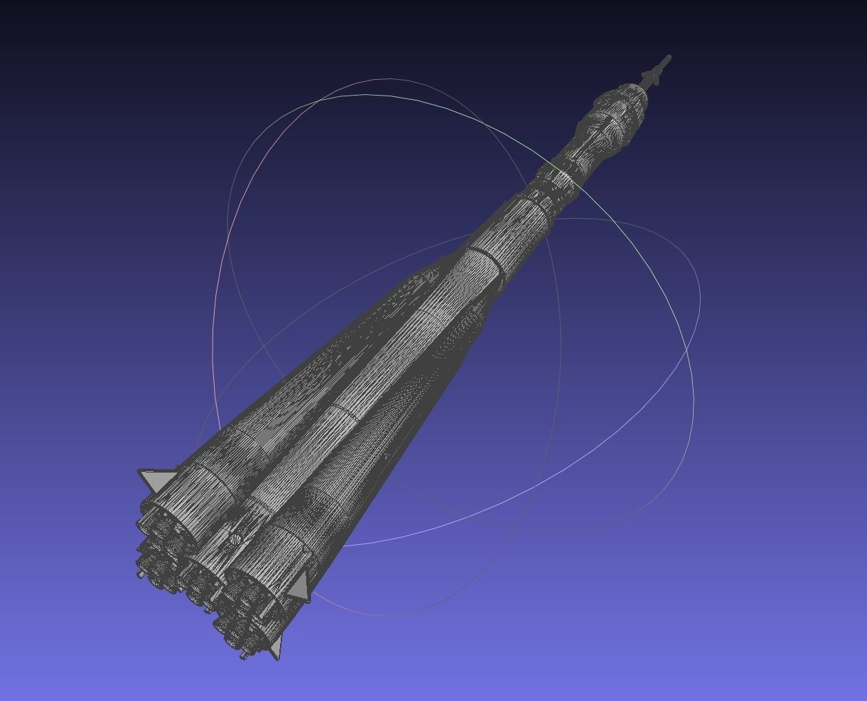 Soyuz Rocket Printable Model 3D print model_16