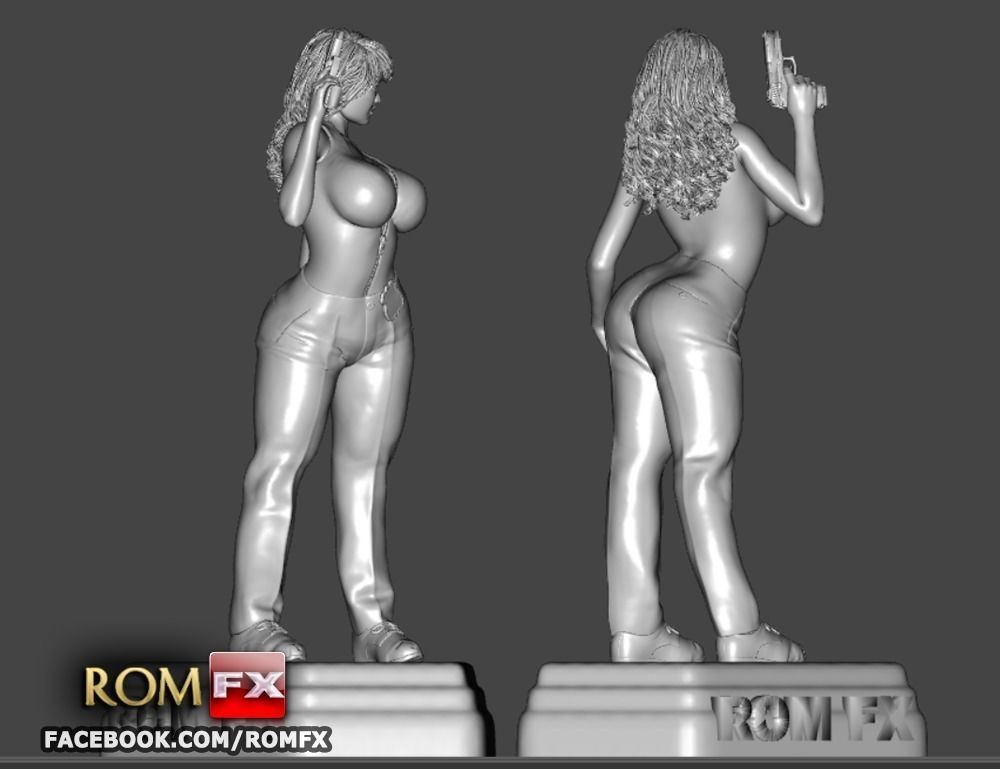 Kascha Vintage Old Classic Porn Actress Figure Printable 3D print model_2