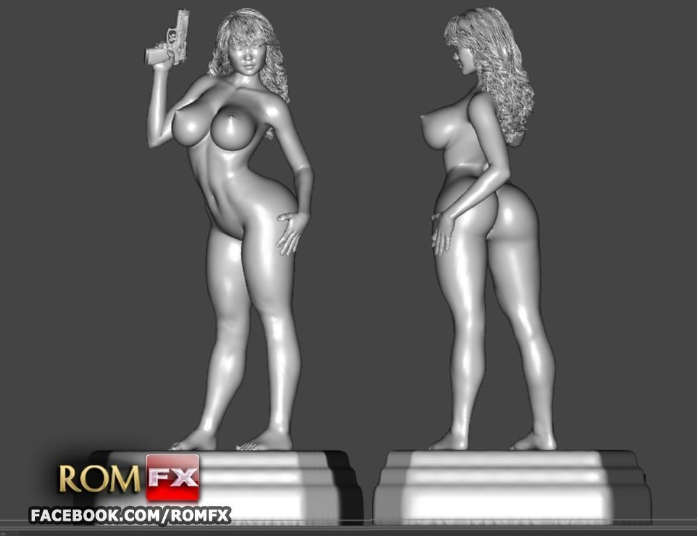 Kascha Vintage Old Classic Porn Actress Figure Printable 3D print model_4