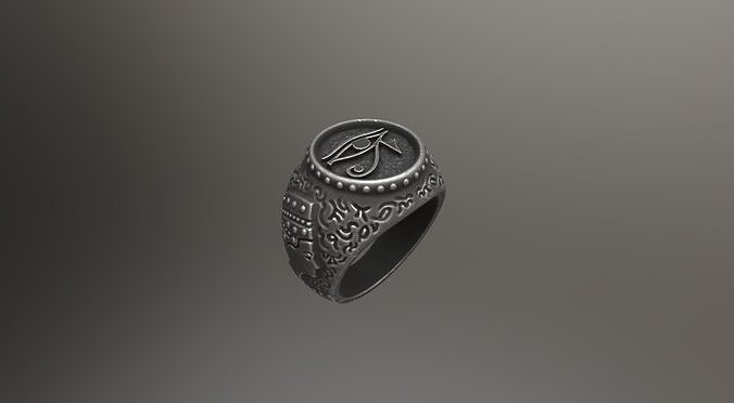 - The Eye of Horus - Ring for 3d print - 3D print model