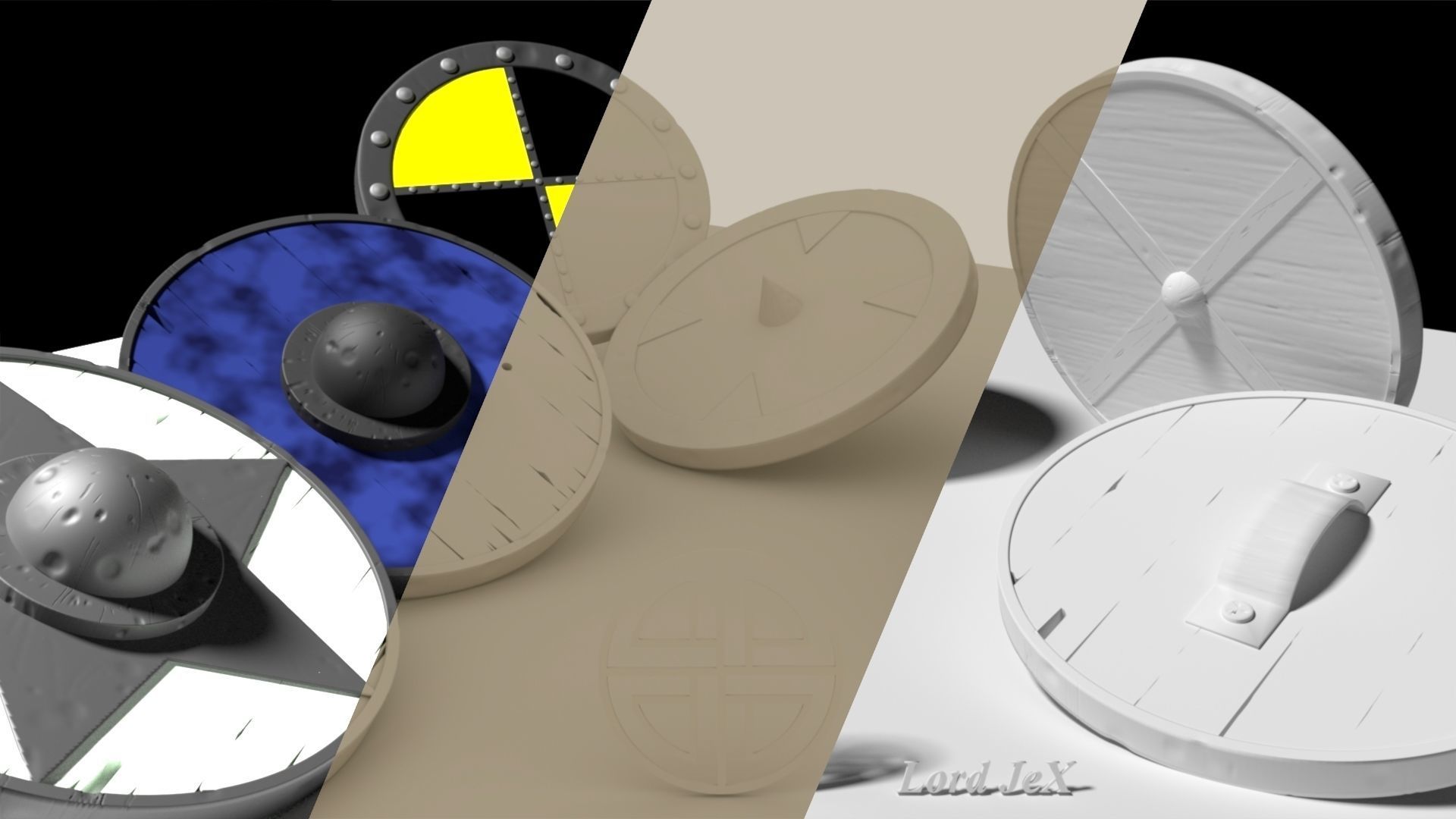 Viking Shield 3D model_2