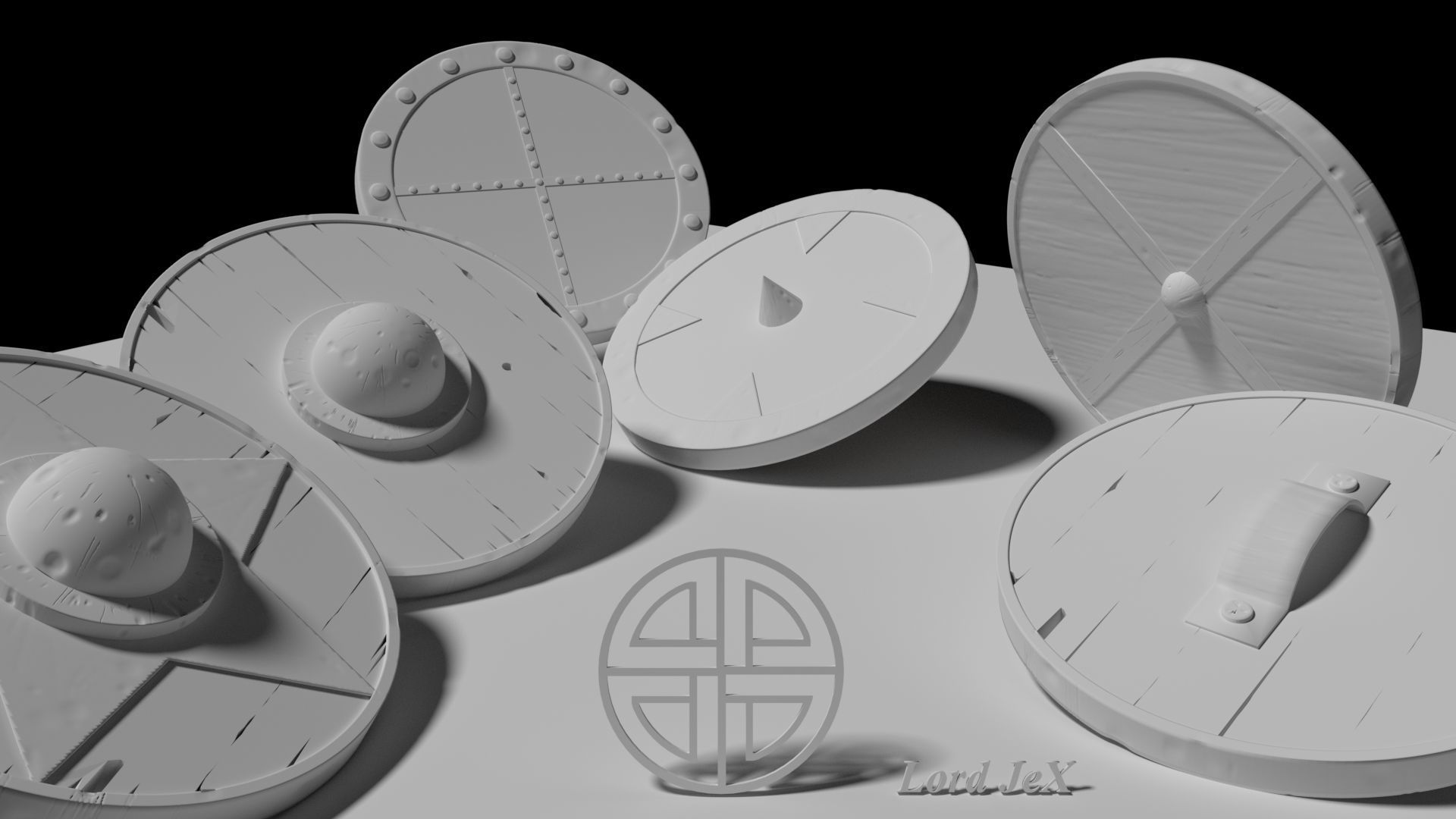 Viking Shield 3D model_4