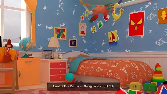 Asset - Cartoons - Background 04 - Hight Poly 3D Model Collection
