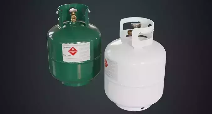 Propane Tank 1A Low-poly 3D model