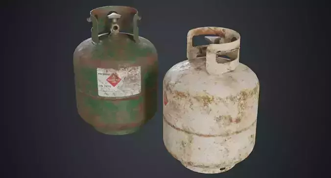 Propane Tank 1B Low-poly 3D model
