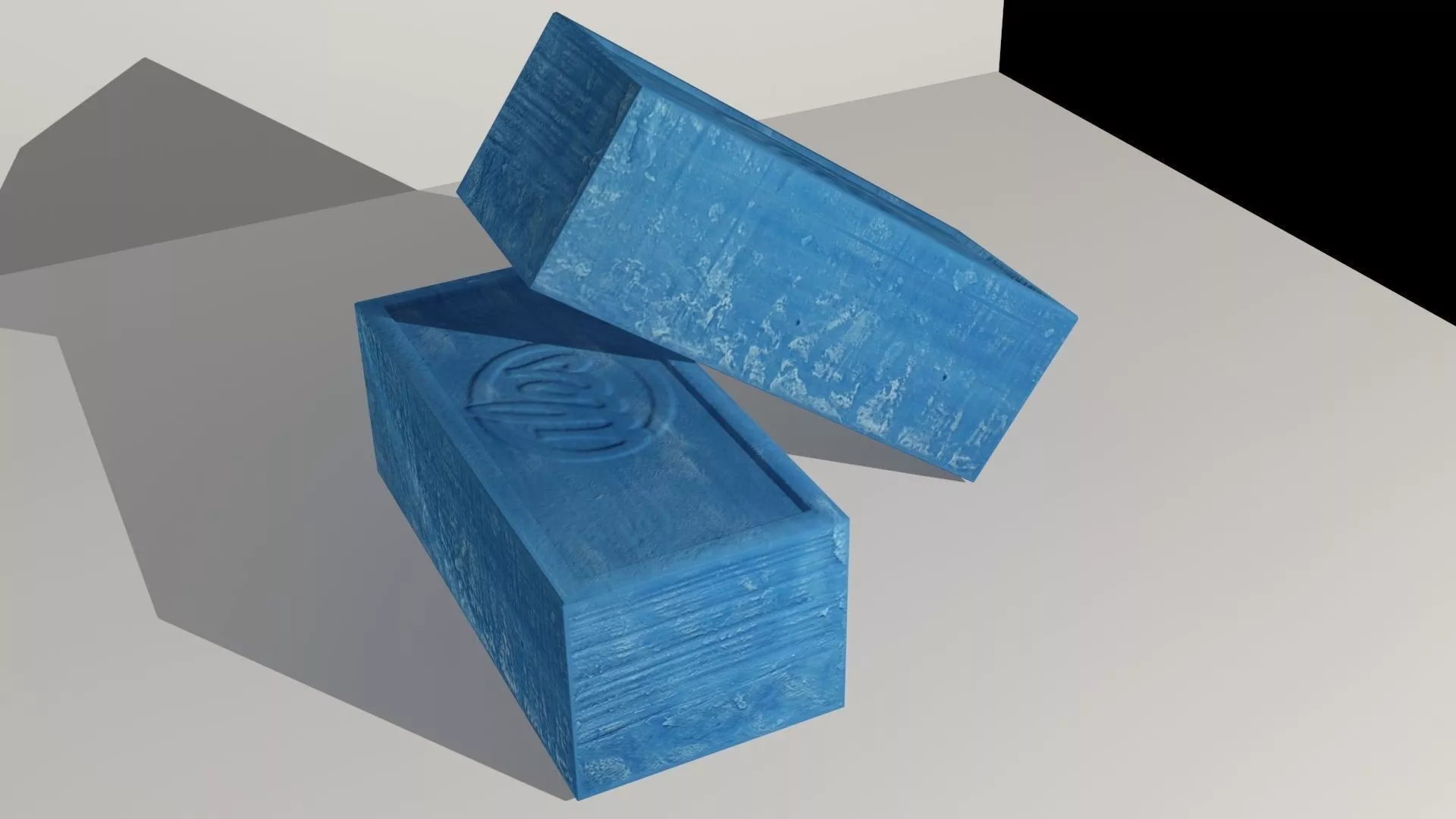 blue soap Free low-poly 3D model