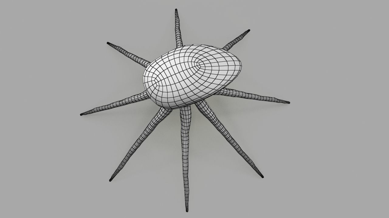 space octopus Low-poly 3D model_19