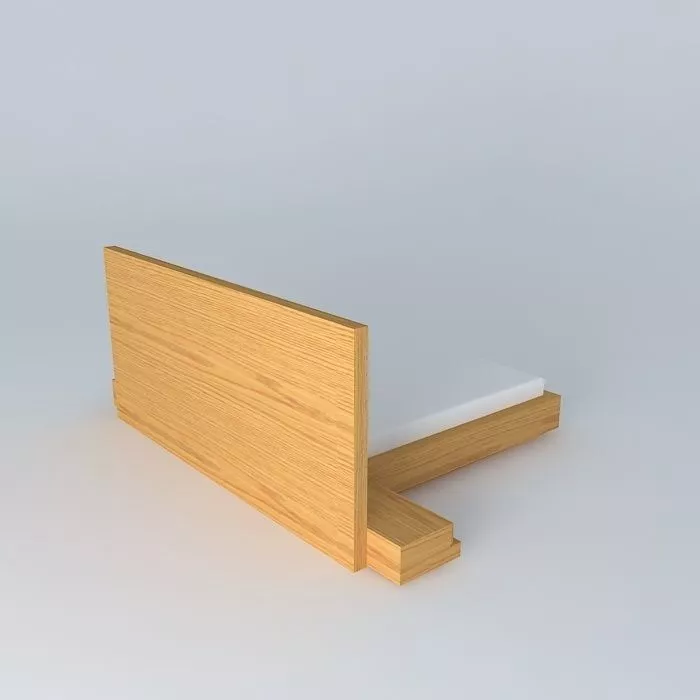 kitchen wooden shelf with sheet of paper Free 3D model