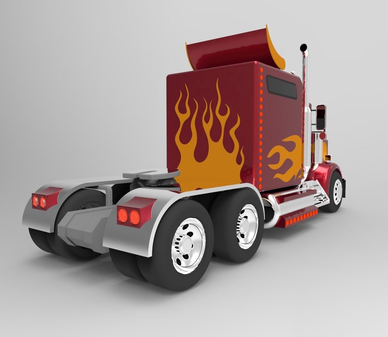 Peterbilt 379 3D model_3