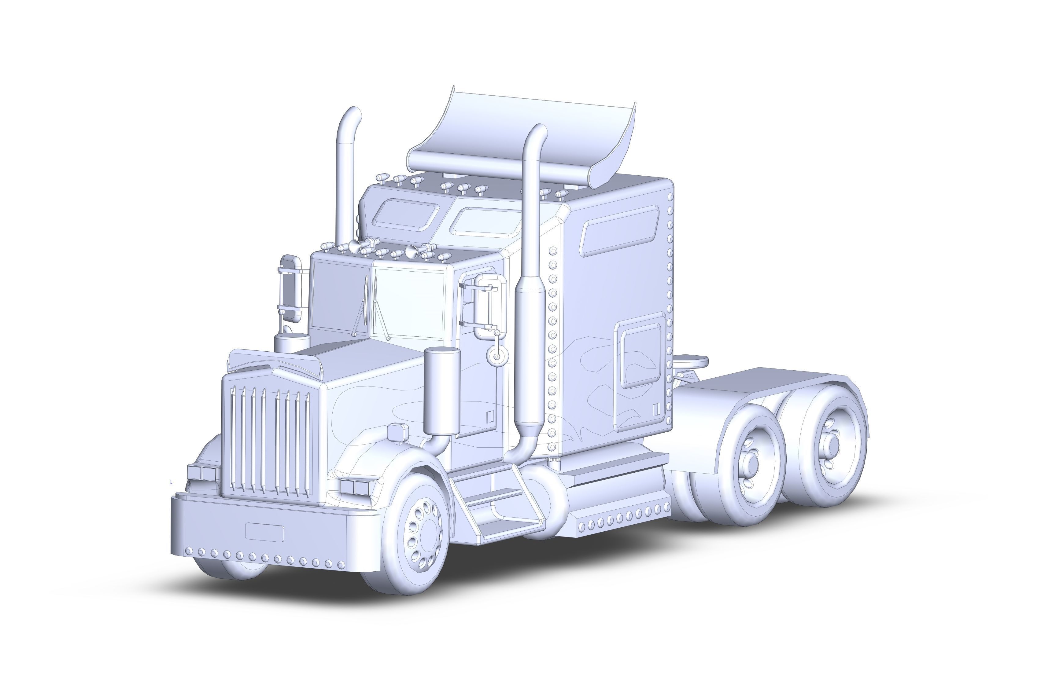 Peterbilt 379 3D model_5