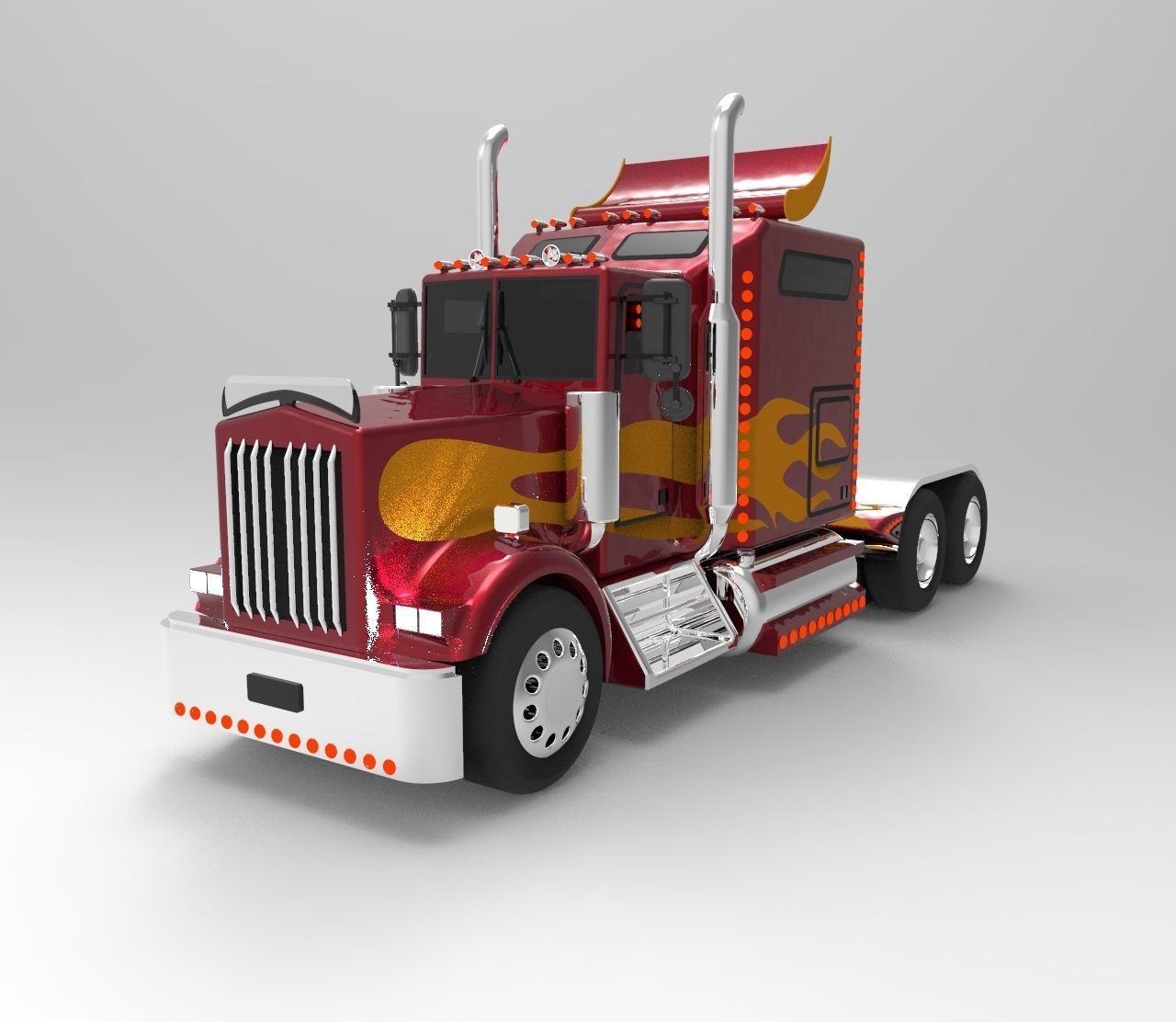 Peterbilt 379 3D model_1