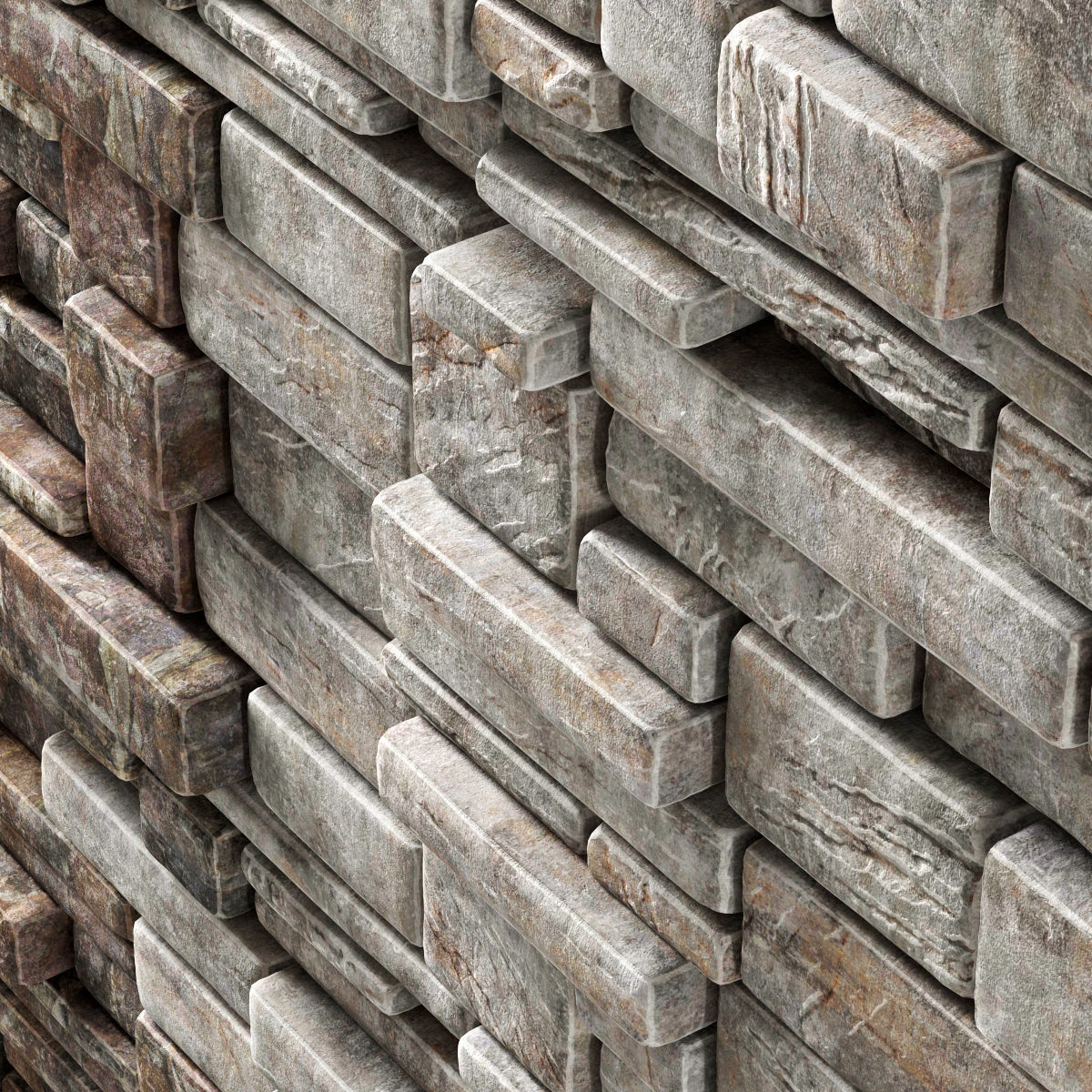 Panel decor brick n7 3D model_4