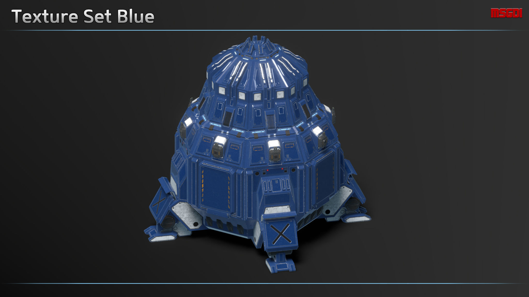 Scifi Dropship Icarus Low-poly 3D model_6