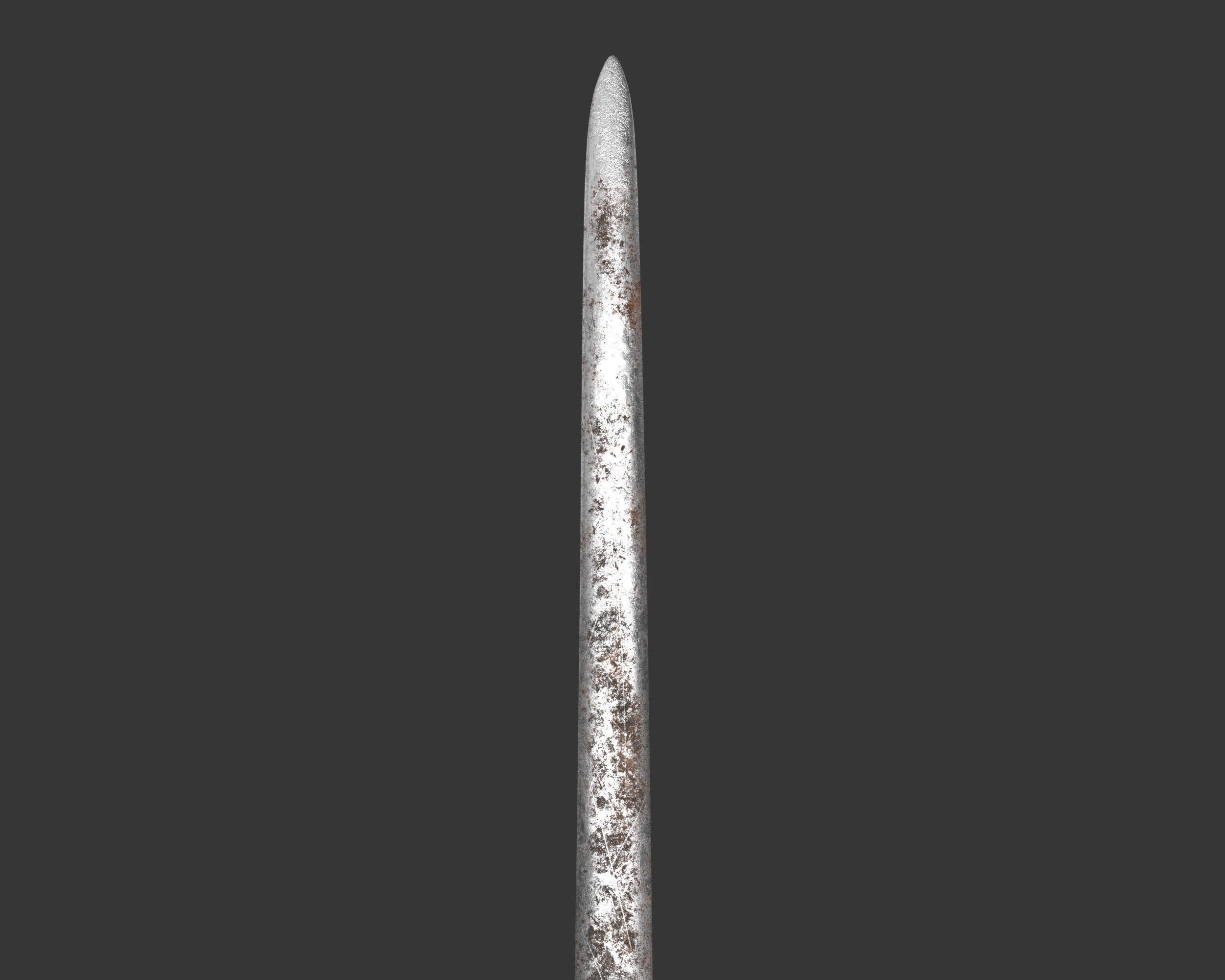 Medieval Crude Weapon Short Sword Low-poly 3D model_9