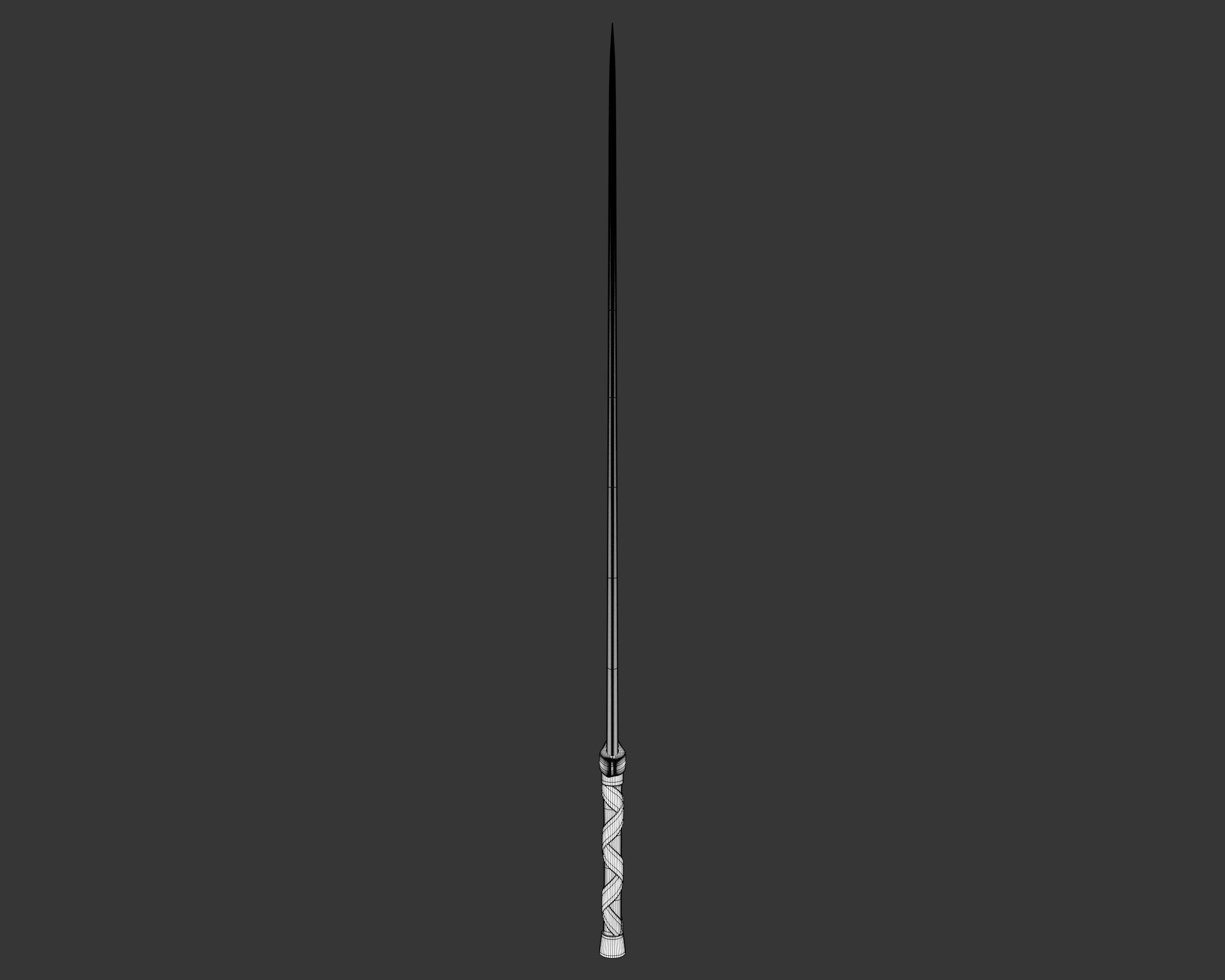 Medieval Crude Weapon Short Sword Low-poly 3D model_8