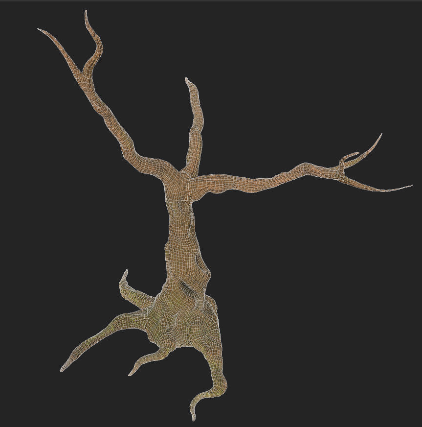 Fantasy tree low-poly 3d model Low-poly 3D model_4