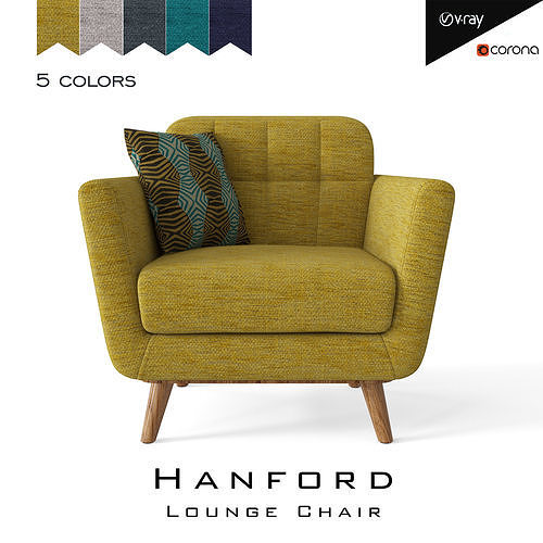 Hanford Armchair Low-poly 3D model