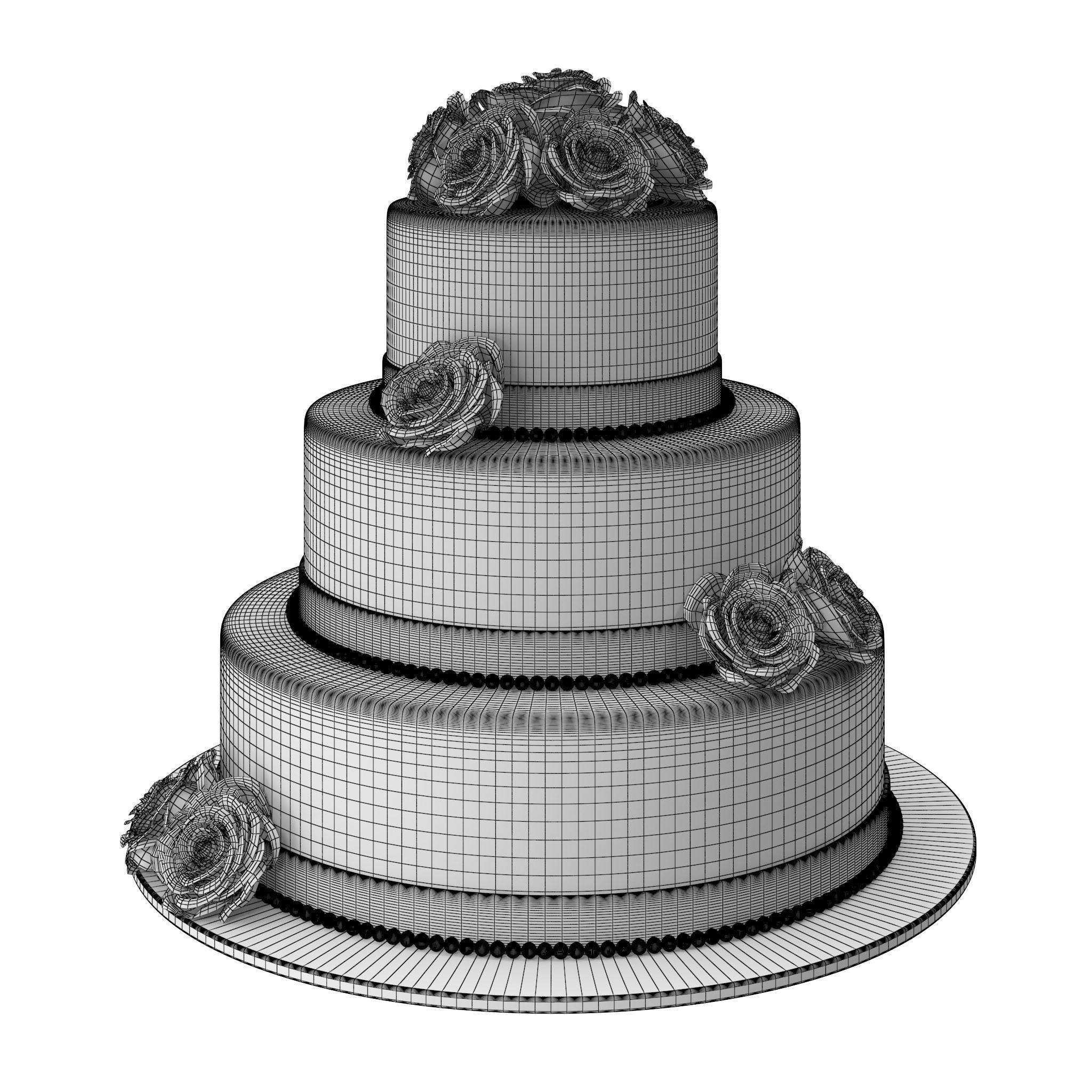 Wedding Cake  3D model_3