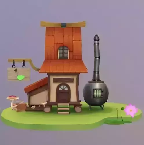 Potion Shop Low-poly 3D model