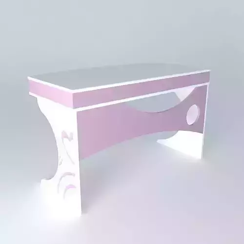 office desk with design Free 3D model