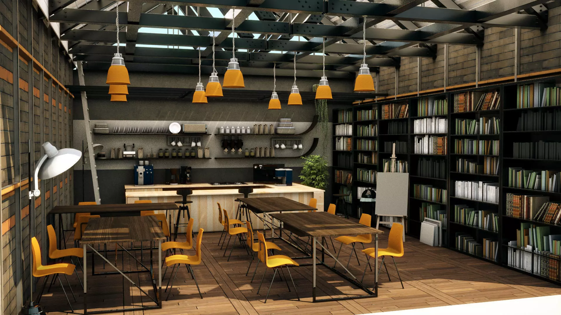 Cool Coffee Shop 3D model_0