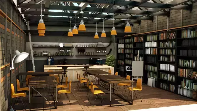 Cool Coffee Shop 3D model